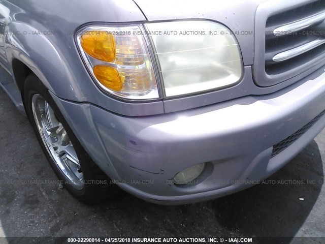 5TDBT48A31S021122 - 2001 TOYOTA SEQUOIA LIMITED GRAY photo 6