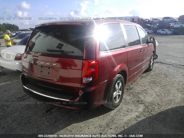 2D4RN3DG3BR664080 - 2011 DODGE GRAND CARAVAN MAINSTREET RED photo 4