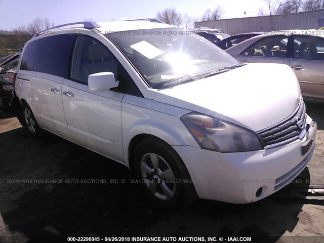 5N1BV28U39N106953 - 2009 NISSAN QUEST S/SE/SL WHITE photo 1