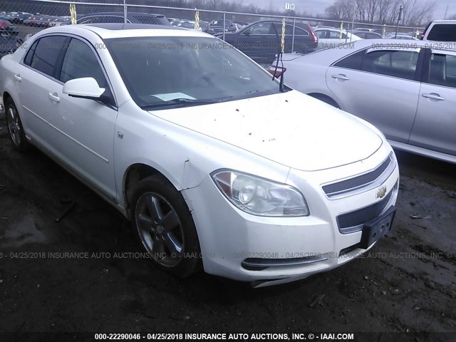 1G1ZH57B98F231551 - 2008 CHEVROLET MALIBU 1LT WHITE photo 1