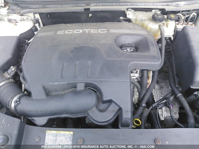 1G1ZH57B98F231551 - 2008 CHEVROLET MALIBU 1LT WHITE photo 10