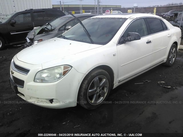 1G1ZH57B98F231551 - 2008 CHEVROLET MALIBU 1LT WHITE photo 2