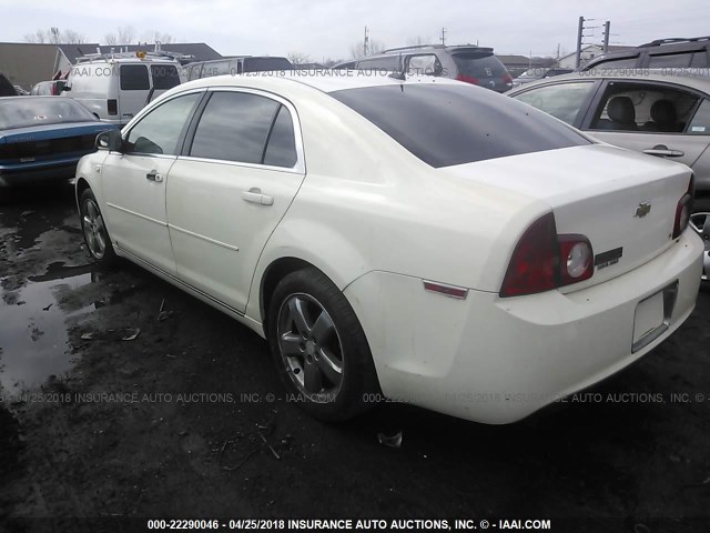 1G1ZH57B98F231551 - 2008 CHEVROLET MALIBU 1LT WHITE photo 3
