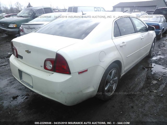 1G1ZH57B98F231551 - 2008 CHEVROLET MALIBU 1LT WHITE photo 4
