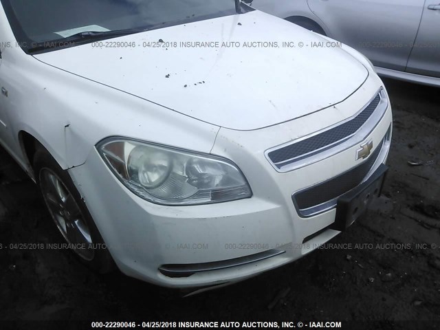 1G1ZH57B98F231551 - 2008 CHEVROLET MALIBU 1LT WHITE photo 6