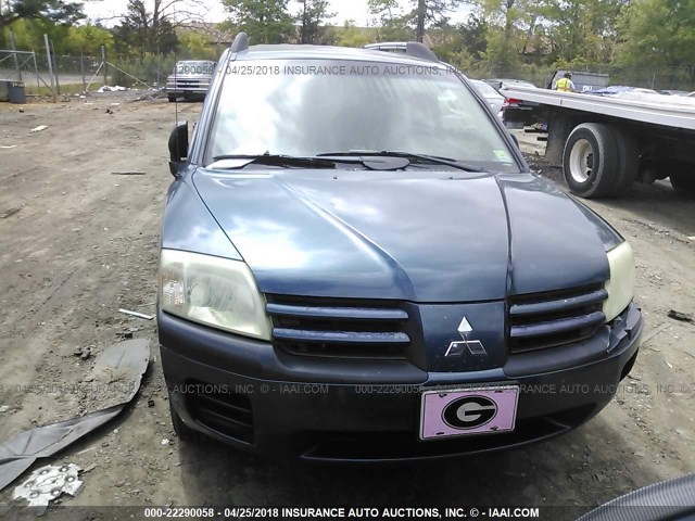 4A4MM21S75E054979 - 2005 MITSUBISHI ENDEAVOR LS BLUE photo 6