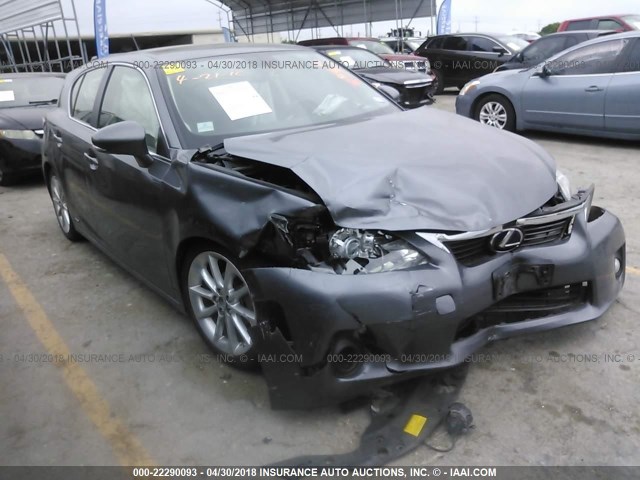 JTHKD5BHXC2120313 - 2012 LEXUS CT 200 GRAY photo 1