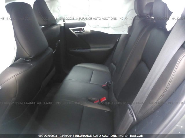 JTHKD5BHXC2120313 - 2012 LEXUS CT 200 GRAY photo 8