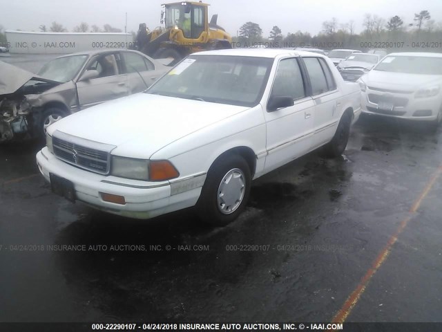 1B3XA46K8MF572739 - 1991 DODGE SPIRIT WHITE photo 2