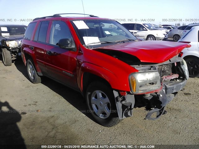 1GNDT13S422305012 - 2002 CHEVROLET TRAILBLAZER  RED photo 1