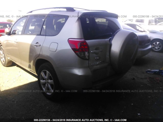 JTMBK31VX86038116 - 2008 TOYOTA RAV4 LIMITED BEIGE photo 3