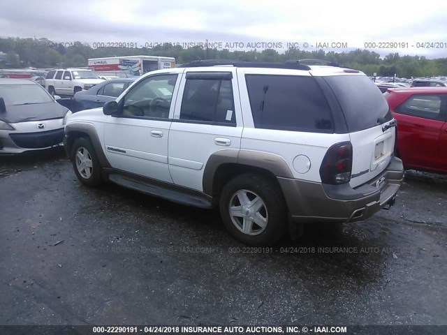 1GNDS13S622330982 - 2002 CHEVROLET TRAILBLAZER  WHITE photo 3