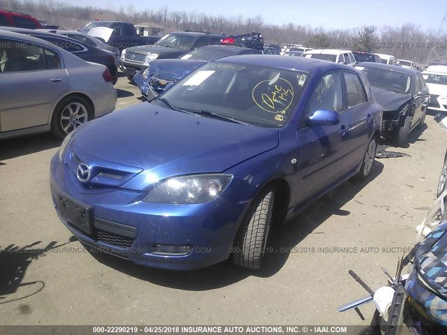 JM1BK343671698207 - 2007 MAZDA 3 HATCHBACK BLUE photo 2