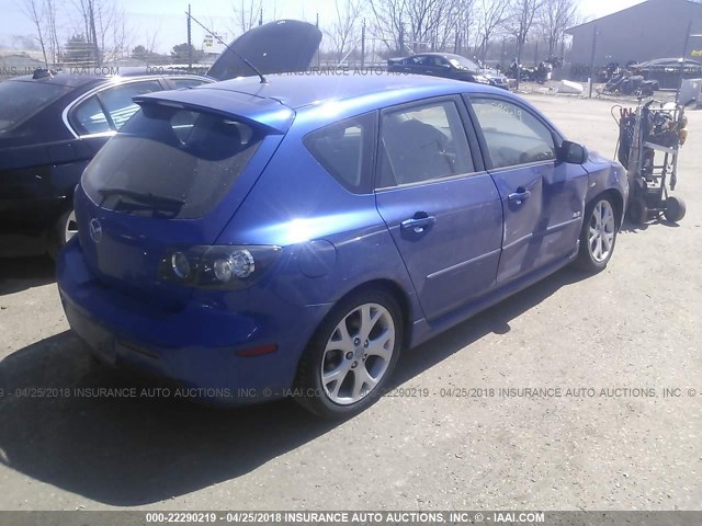 JM1BK343671698207 - 2007 MAZDA 3 HATCHBACK BLUE photo 4