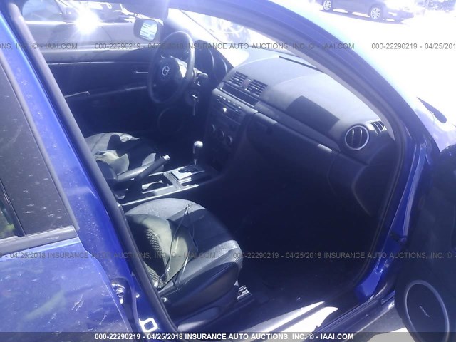 JM1BK343671698207 - 2007 MAZDA 3 HATCHBACK BLUE photo 5