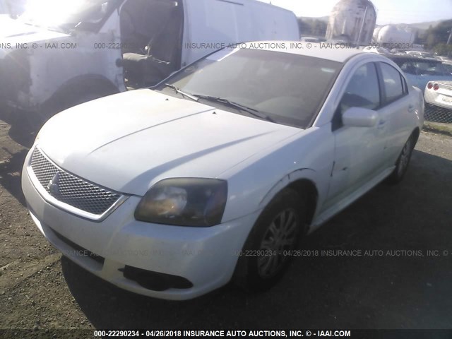 4A32B2FF0AE011544 - 2010 MITSUBISHI GALANT FE WHITE photo 2