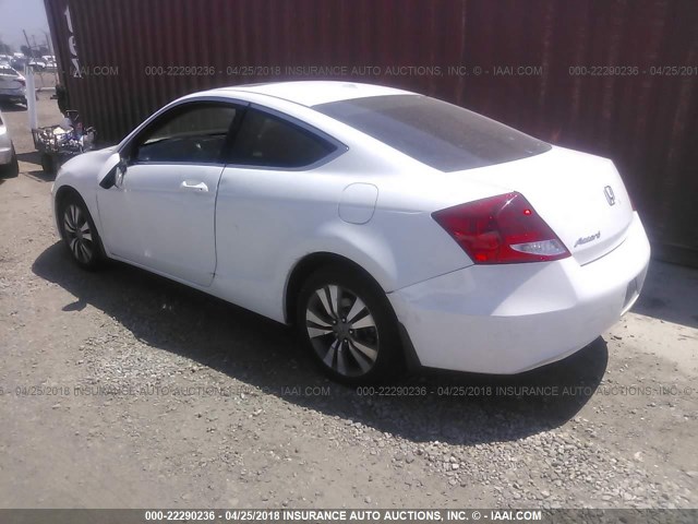 1HGCS1B87CA020990 - 2012 HONDA ACCORD EXL WHITE photo 3