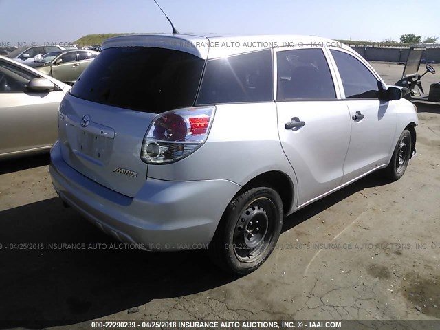 2T1KR32E16C602249 - 2006 TOYOTA COROLLA MATRIX XR SILVER photo 4