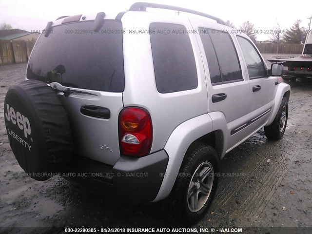 1J4GL48K54W315019 - 2004 JEEP LIBERTY SPORT 银色 照片 4