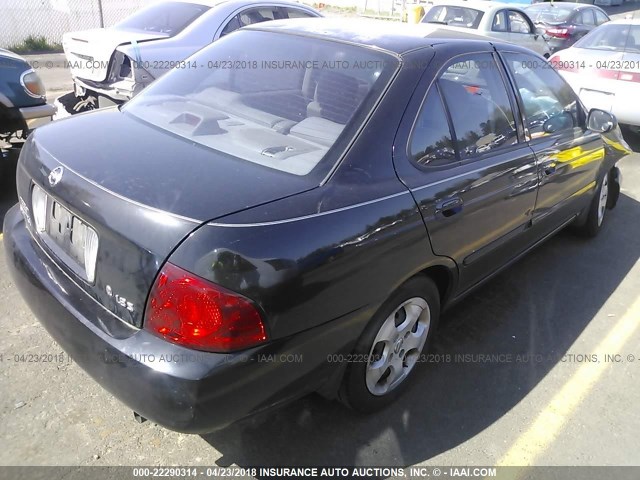 3N1CB51D34L825418 - 2004 NISSAN SENTRA 1.8/1.8S BLACK photo 4