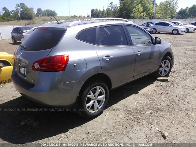 JN8AS58T89W058477 - 2009 NISSAN ROGUE S/SL GRAY photo 4