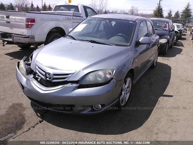 JM1BK343161454821 - 2006 MAZDA 3 HATCHBACK GRAY photo 2