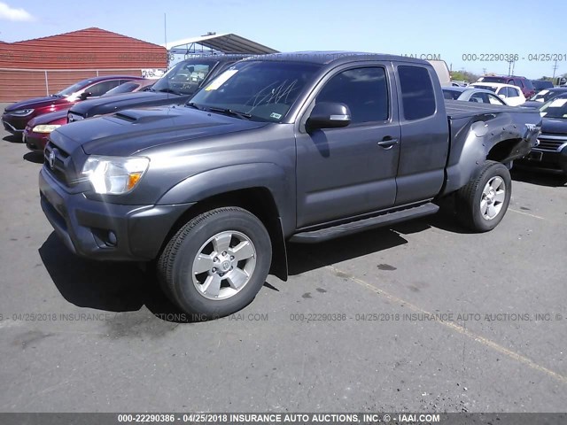 5TFTU4GN0EX054407 - 2014 TOYOTA TACOMA PRERUNNER ACCESS CAB GRAY photo 2