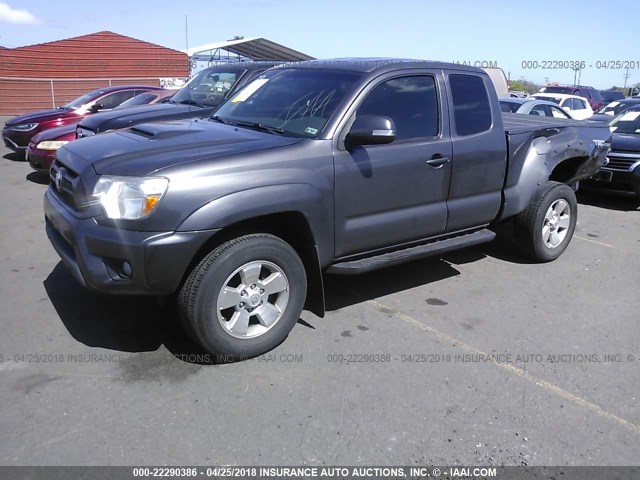 5TFTU4GN0EX054407 - 2014 TOYOTA TACOMA PRERUNNER ACCESS CAB GRAY photo 2