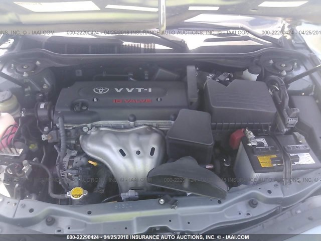 JTNBE46K873006658 - 2007 TOYOTA CAMRY NEW GENERAT CE/LE/XLE/SE GREEN photo 10