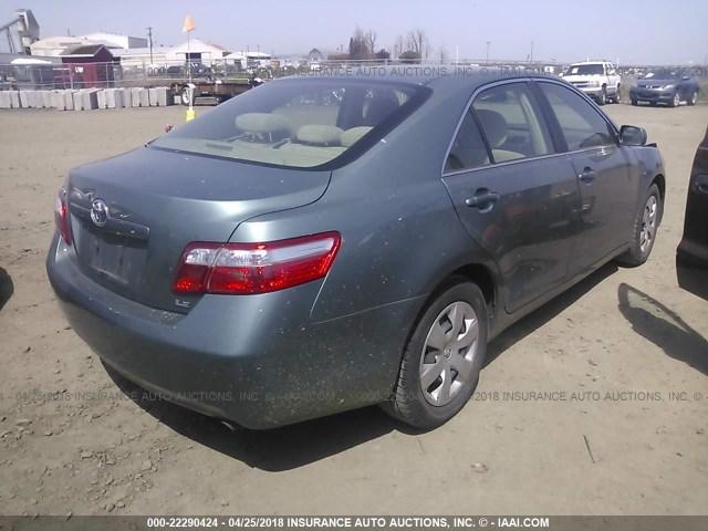 JTNBE46K873006658 - 2007 TOYOTA CAMRY NEW GENERAT CE/LE/XLE/SE GREEN photo 4