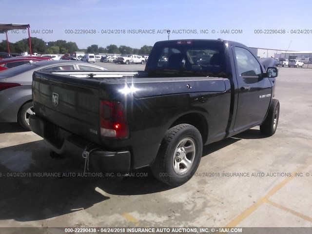 3C6JD6AP5CG276916 - 2012 DODGE RAM 1500 ST BLACK photo 4