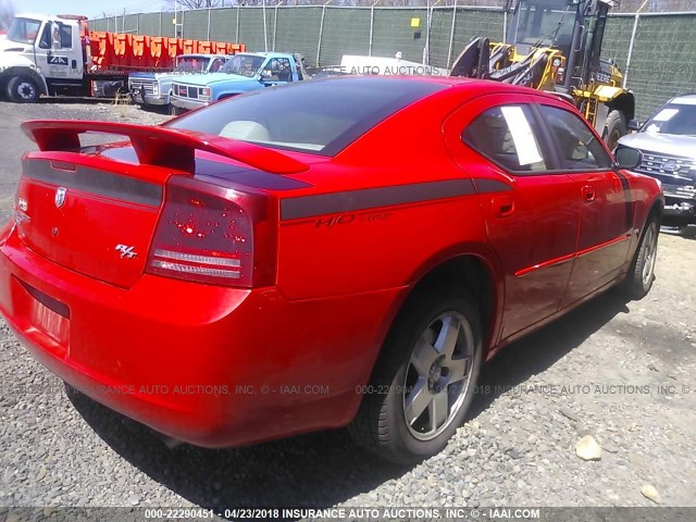 2B3LK53H97H625574 - 2007 DODGE CHARGER R/T RED photo 4