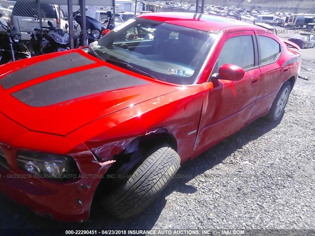 2B3LK53H97H625574 - 2007 DODGE CHARGER R/T RED photo 6