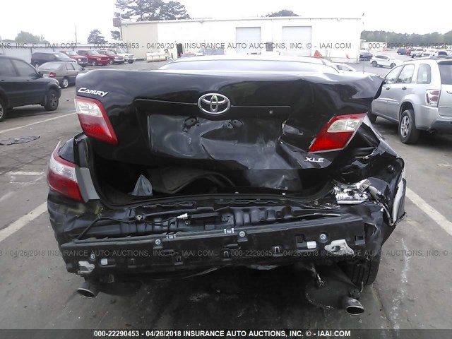 4T1BK46K97U024847 - 2007 TOYOTA CAMRY NEW GENERAT LE/XLE/SE BLACK photo 6