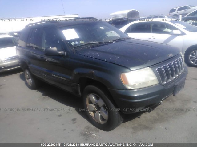 1J4GW58N21C524447 - 2001 JEEP GRAND CHEROKEE LIMITED GREEN photo 1