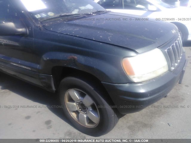 1J4GW58N21C524447 - 2001 JEEP GRAND CHEROKEE LIMITED GREEN photo 6