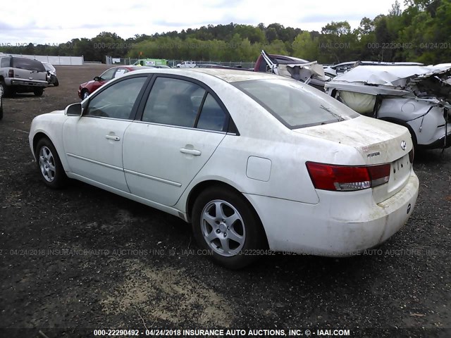 KMHEU46C46A132034 - 2006 HYUNDAI SONATA GLS/LX WHITE photo 3