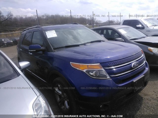 1FM5K8F85EGC59413 - 2014 FORD EXPLORER LIMITED 蓝色 照片 1