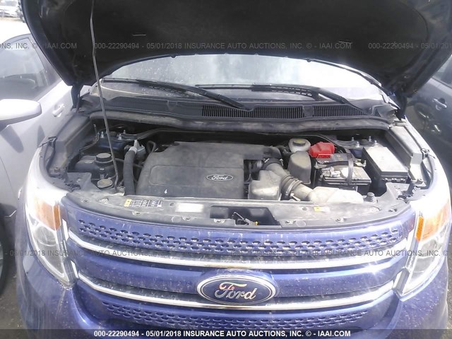 1FM5K8F85EGC59413 - 2014 FORD EXPLORER LIMITED 蓝色 照片 10