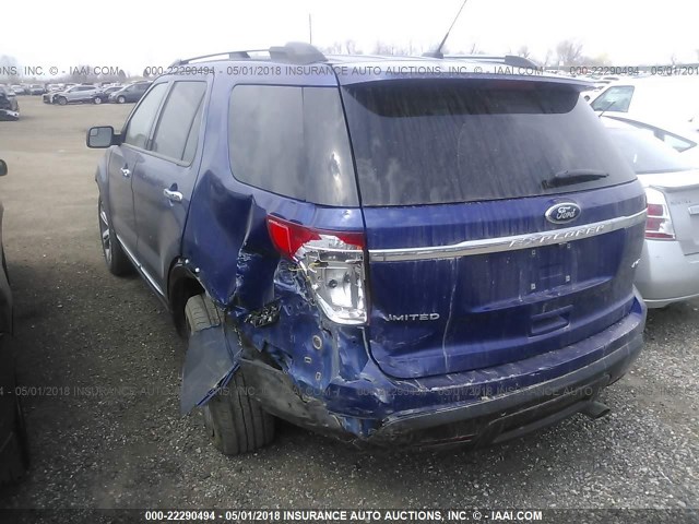 1FM5K8F85EGC59413 - 2014 FORD EXPLORER LIMITED 蓝色 照片 6