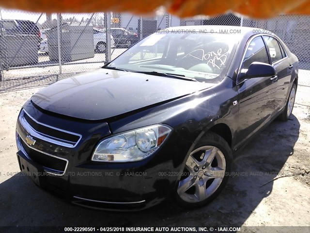 1G1ZG57N484254521 - 2008 CHEVROLET MALIBU LS შავი ფოტო 2