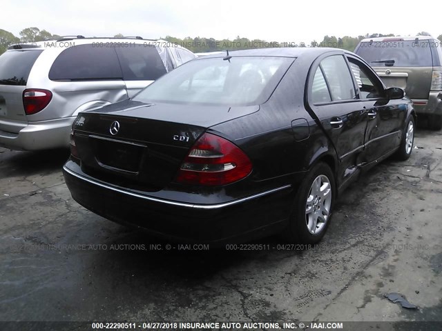 WDBUF26J35A742095 - 2005 MERCEDES-BENZ E 320 CDI BLACK photo 4