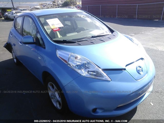 JN1AZ0CP4CT018459 - 2012 NISSAN LEAF SV/SL BLUE photo 1