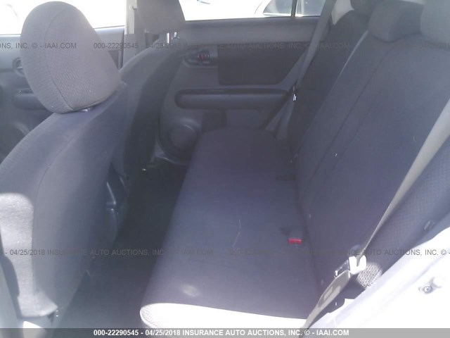 JTLKE50E691062503 - 2009 TOYOTA SCION XB SILVER photo 8