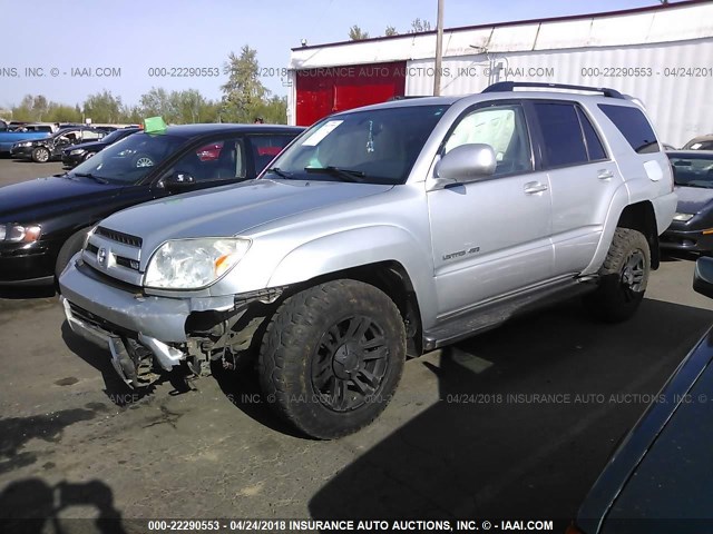 JTEBT17R150047311 - 2005 TOYOTA 4RUNNER LIMITED SILVER photo 2