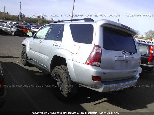 JTEBT17R150047311 - 2005 TOYOTA 4RUNNER LIMITED SILVER photo 3