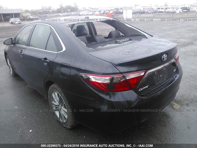 4T1BF1FK0FU051744 - 2015 TOYOTA CAMRY LE/XLE/SE/XSE BLACK photo 3