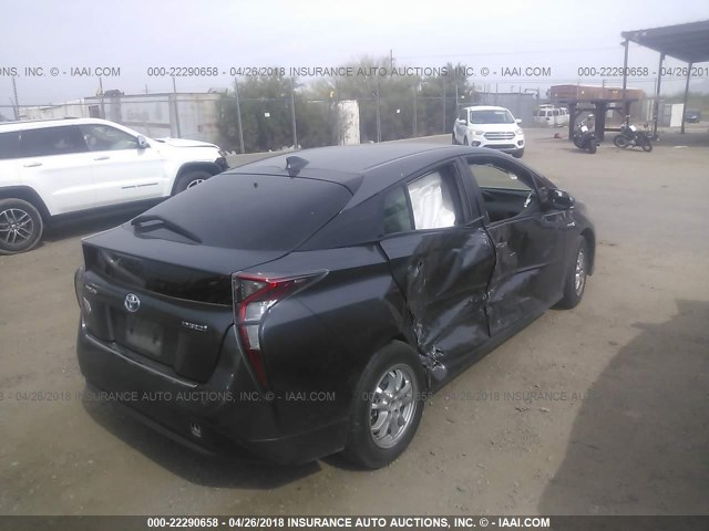 JTDKBRFU7G3009501 - 2016 TOYOTA PRIUS BLACK photo 4