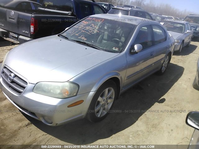 JN1DA31A43T413987 - 2003 NISSAN MAXIMA GLE/SE SILVER photo 2