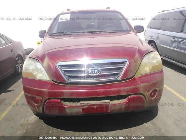 KNDJC735485790297 - 2008 KIA SORENTO EX/LX MAROON photo 6